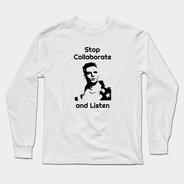 Vanilla Ice Stop Collaborate and Listen Rap Hip Hop Long Sleeve T-Shirt by fancyjan